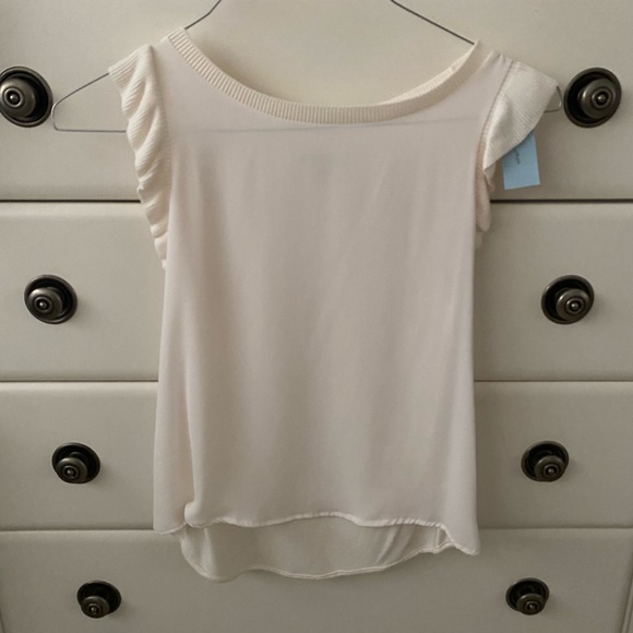 Loft White cream Blouse Top Size: XXSP - Picture 3 of 4